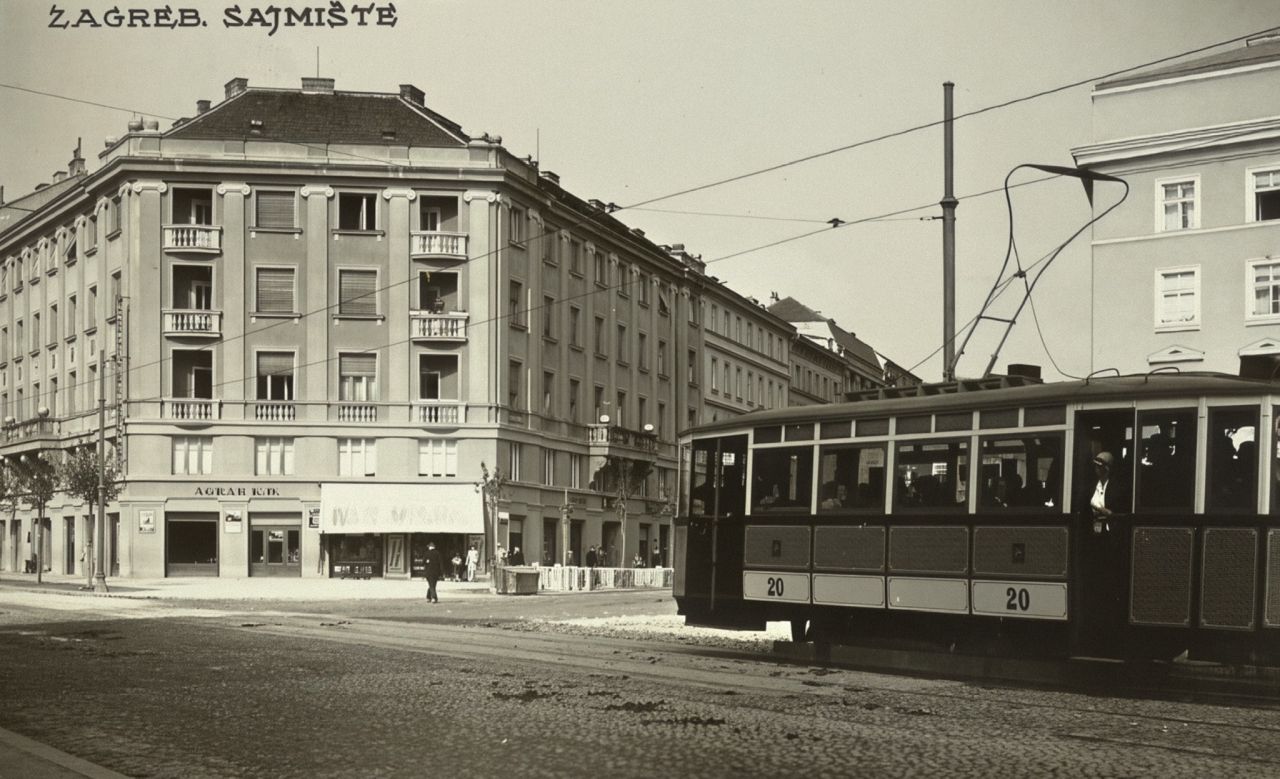 Križanje Draškovićeva-Radišina, ulica Hrvatskog Radiše (današnja kneza Mislava) 1931. godina